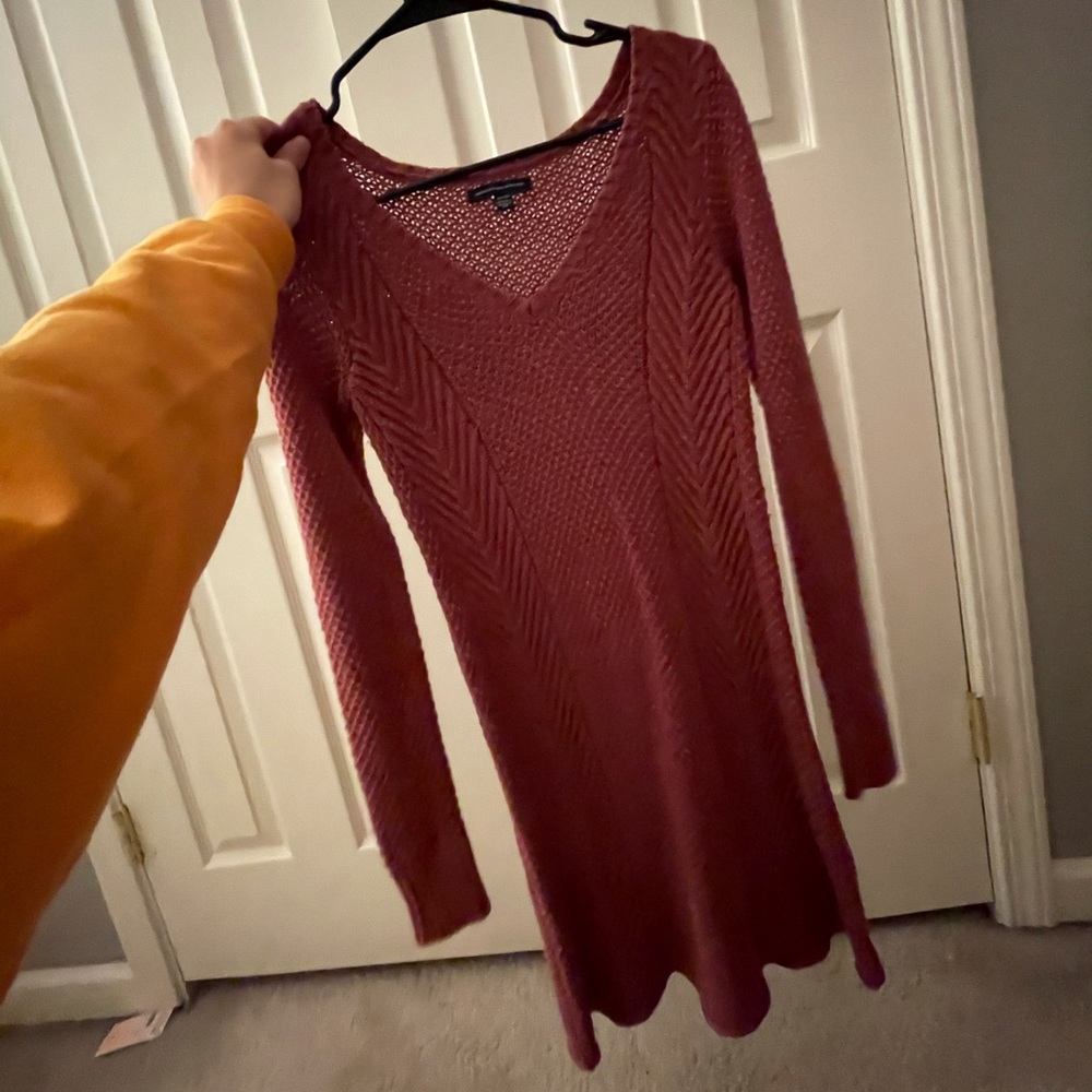 Mauve/pink sweater dress